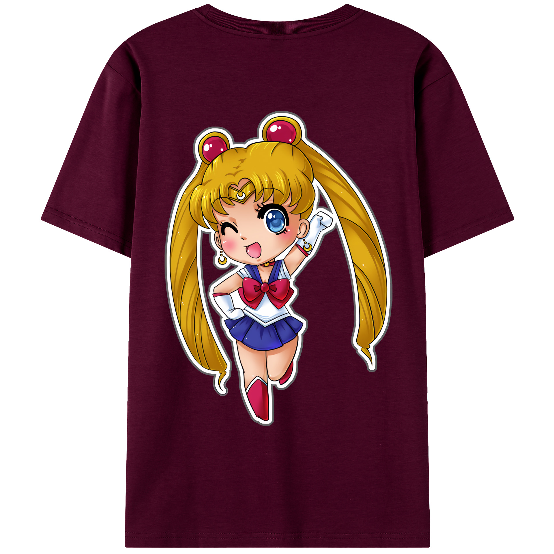 （画像用） 美少女戦士セーラームーン 月野 うさぎ つきの うさぎ Sailor Moon Tsukino Usagi レディース半袖Tシャツ(バックプリント)